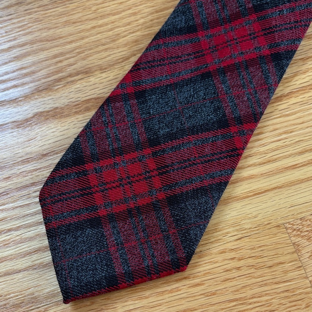 Merona Red and Black Checkered Tie